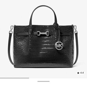 Michael Kors Carson Med Croc Embossed Satchel/Crossbody NWT